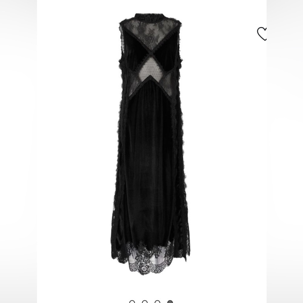 All Saints NWT 4 S Mila velvet lace maxi dress sleeveless flattering luxury - Picture 3 of 9
